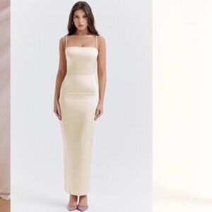 House of CB Costanza Bridal Vintage Cream Maxi Dress